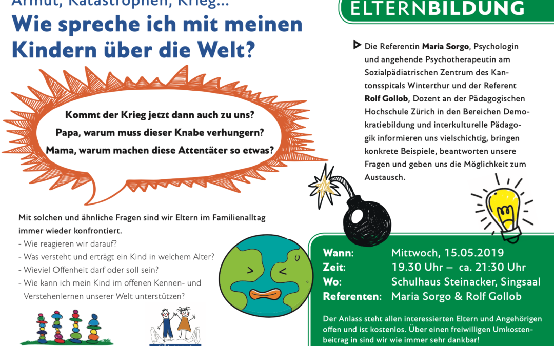 Elternbildung «Wie spreche ich mit meinen Kindern über die Welt» am 15.05.2019