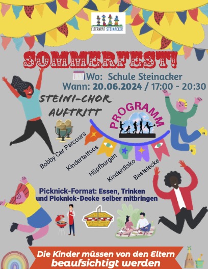 Einladung: «Steinacker Sommerfest» am 20.06.2024